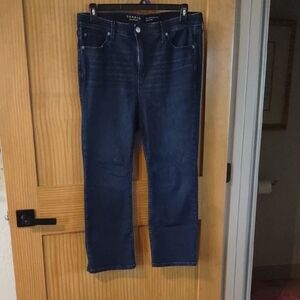 Women's 14 torrid dark navy boot cut jeans. Soft Stretch.